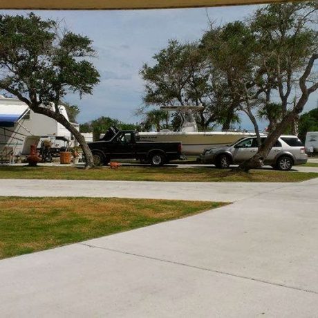 driveway at Salt Water Flats RV Resort
